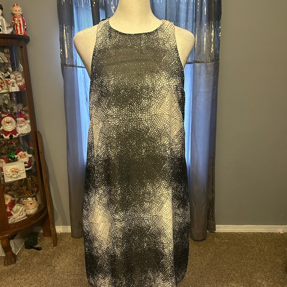 2 for $10 sale! Hello Miss Black and White Geometric Pencil Dress